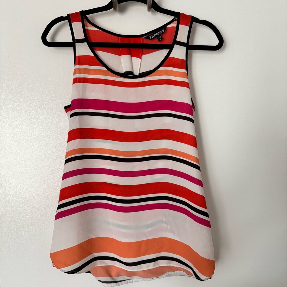 Express Women's Striped Tank Top - Multicolor